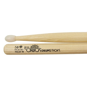 Los Cabos LCD5BHN Drumsticks 5B Nylon Tip Hickory-Music World Academy