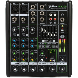 Mackie PROFX4 4-Channel Professional Mixer V.2 with Effects (Discontinued)-Music World Academy