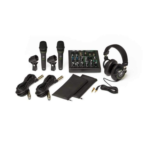 Mackie Performer Bundle with ProFx6v3 Mixer, 2x Microphones, Headphone & Cables-Music World Academy