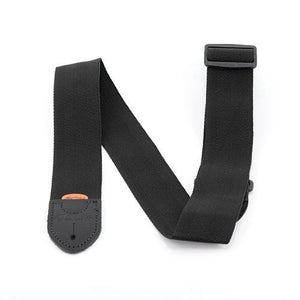 Martin 2" Nylon Guitar Strap with Leather Ends-Black-Music World Academy