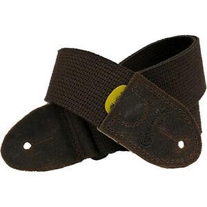 Martin 2" Woven Guitar Strap with Leather Ends-Brown-Music World Academy