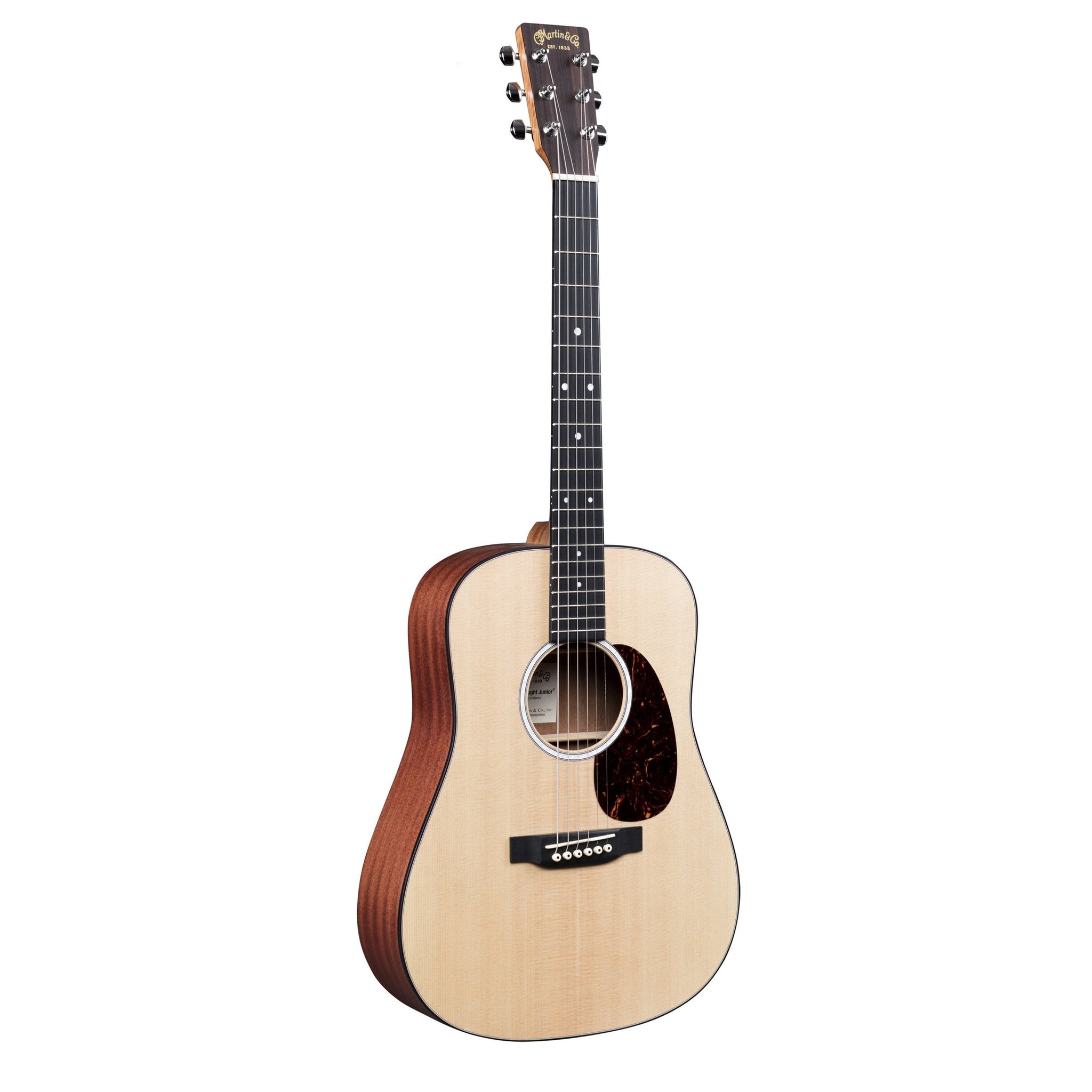 Martin DJR-10E Dreadnought Junior Acoustic/Electric Guitar with Gig Bag-Satin Natural-Music World Academy