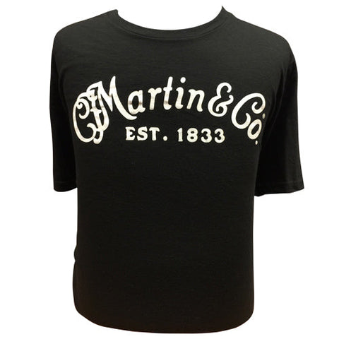 Martin Logo T-Shirt 2X Large-Black-Music World Academy