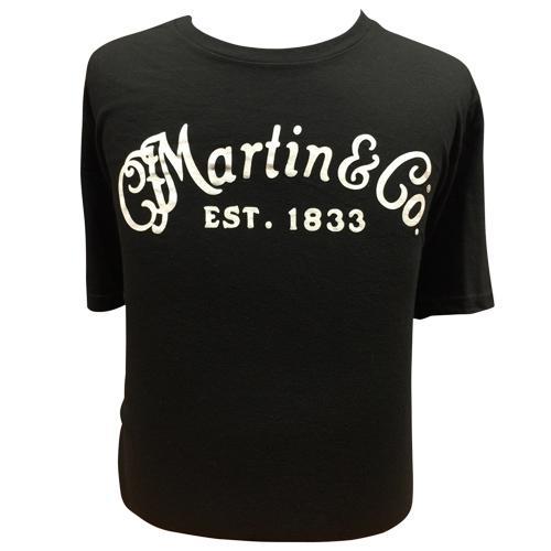 Martin Logo T-Shirt Large-Black-Music World Academy