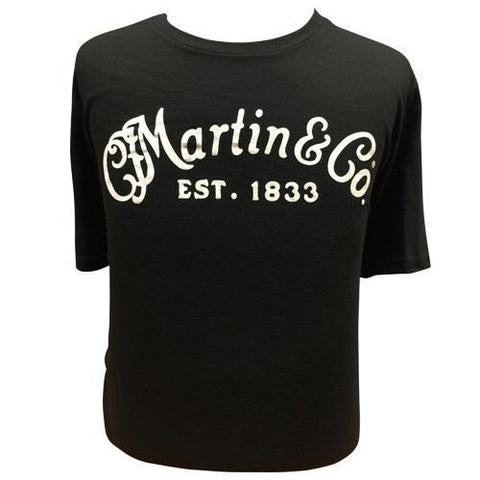 Martin Logo T-Shirt Medium-Black-Music World Academy