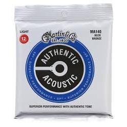 Martin MA140 SP 80/20 Bronze Authentic Acoustic Guitar Strings Light 12-54-Music World Academy