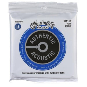 Martin MA150 SP 80/20 Bronze Authentic Acoustic Guitar Strings Medium 13-56-Music World Academy