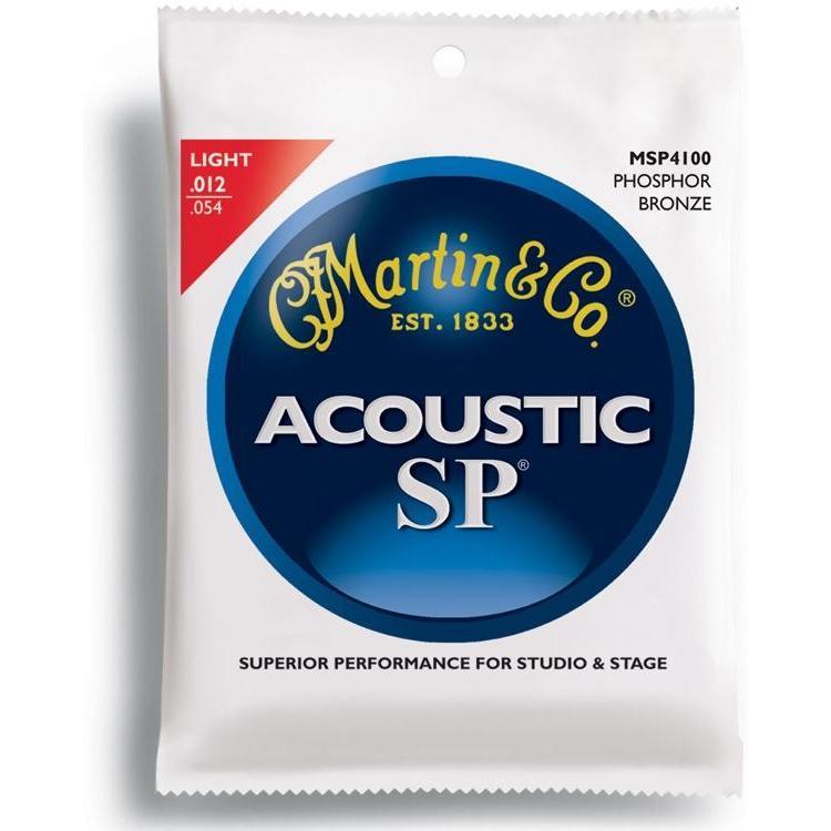 Martin MSP4100 SP Phosphor Bronze Acoustic Guitar Strings Light 12-54 (Discontinued)-Music World Academy