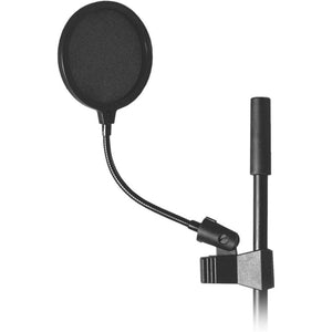 On-Stage ASVS4-B Pop Filter with 4" Filter and Clamp-Black-Music World Academy