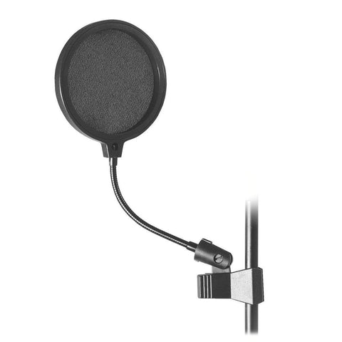 On-Stage ASVS6-B Pop Filter with 6" Filter and Clamp-Black-Music World Academy