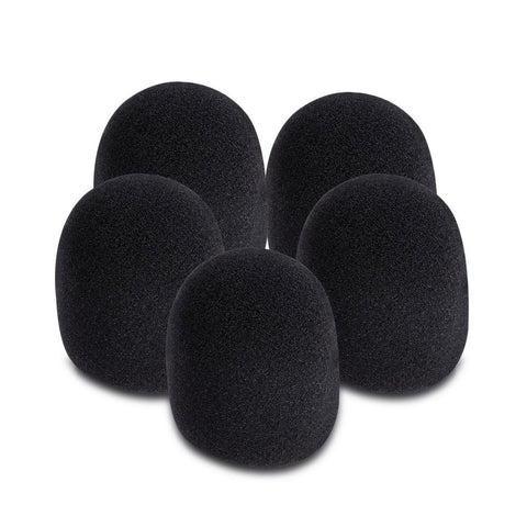 On-Stage ASWS58-B5 Foam Microphone Windscreens 5-Pack Black-Music World Academy