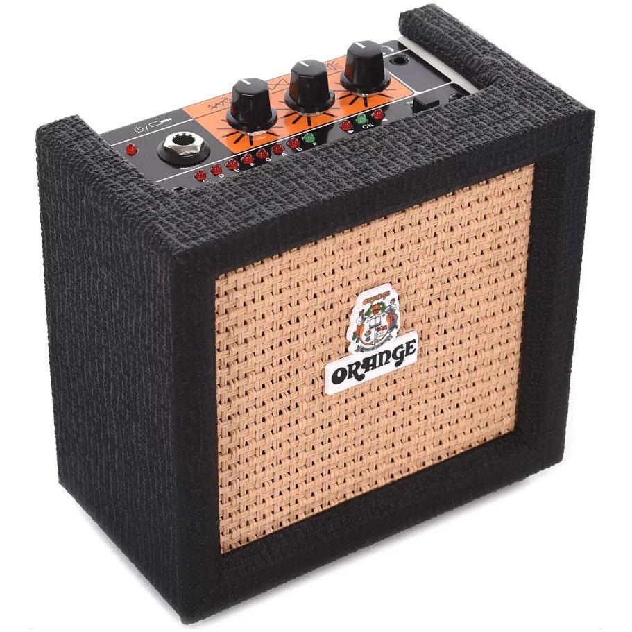 Orange CRUSH MINI-BK Battery Powered Combo Guitar Amp-3 Watts-Black-Music World Academy