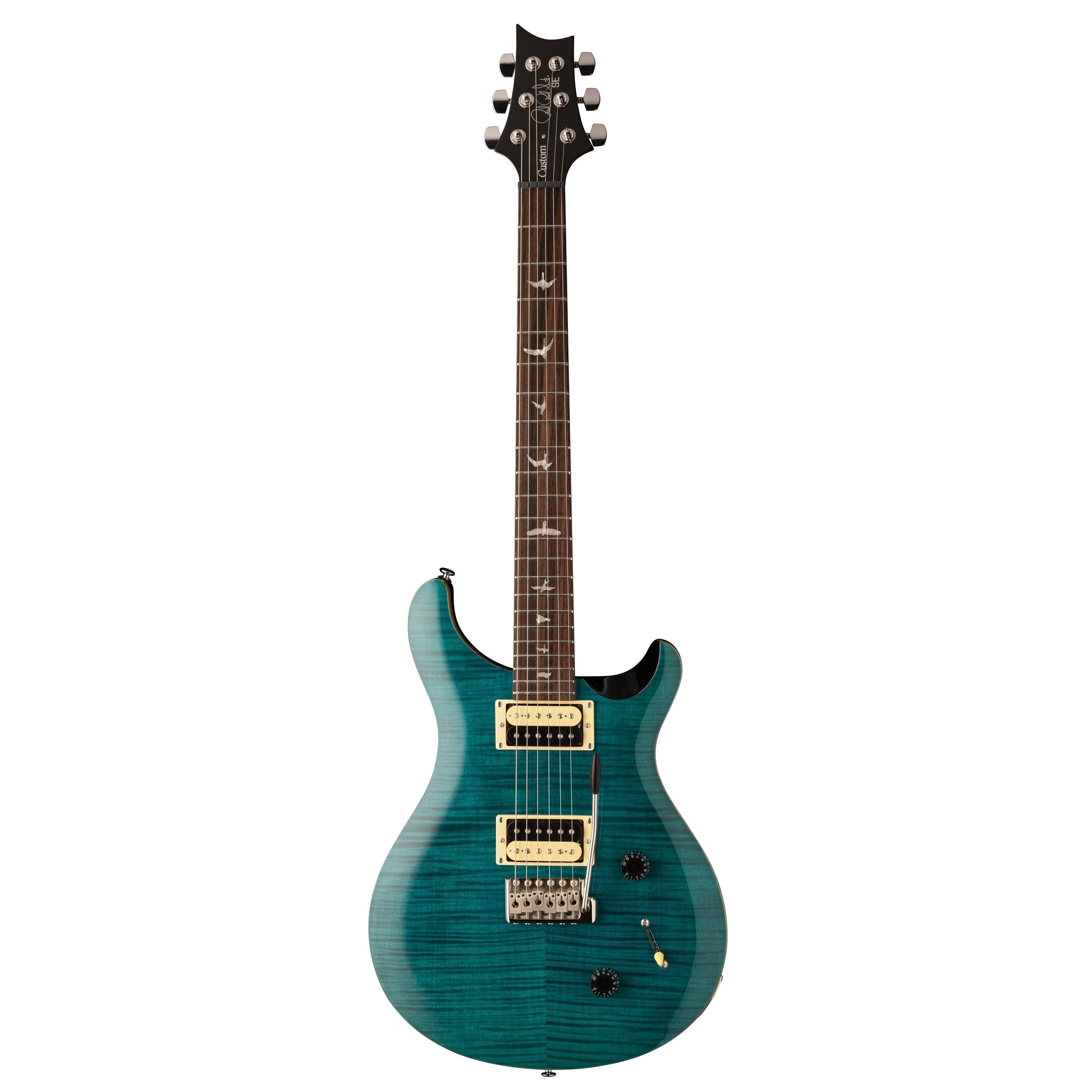 Paul Reed Smith CU2-SA SE Custom 22 Electric Guitar with Gig Bag-Sapphire/Black Back (Discontinued)-Music World Academy