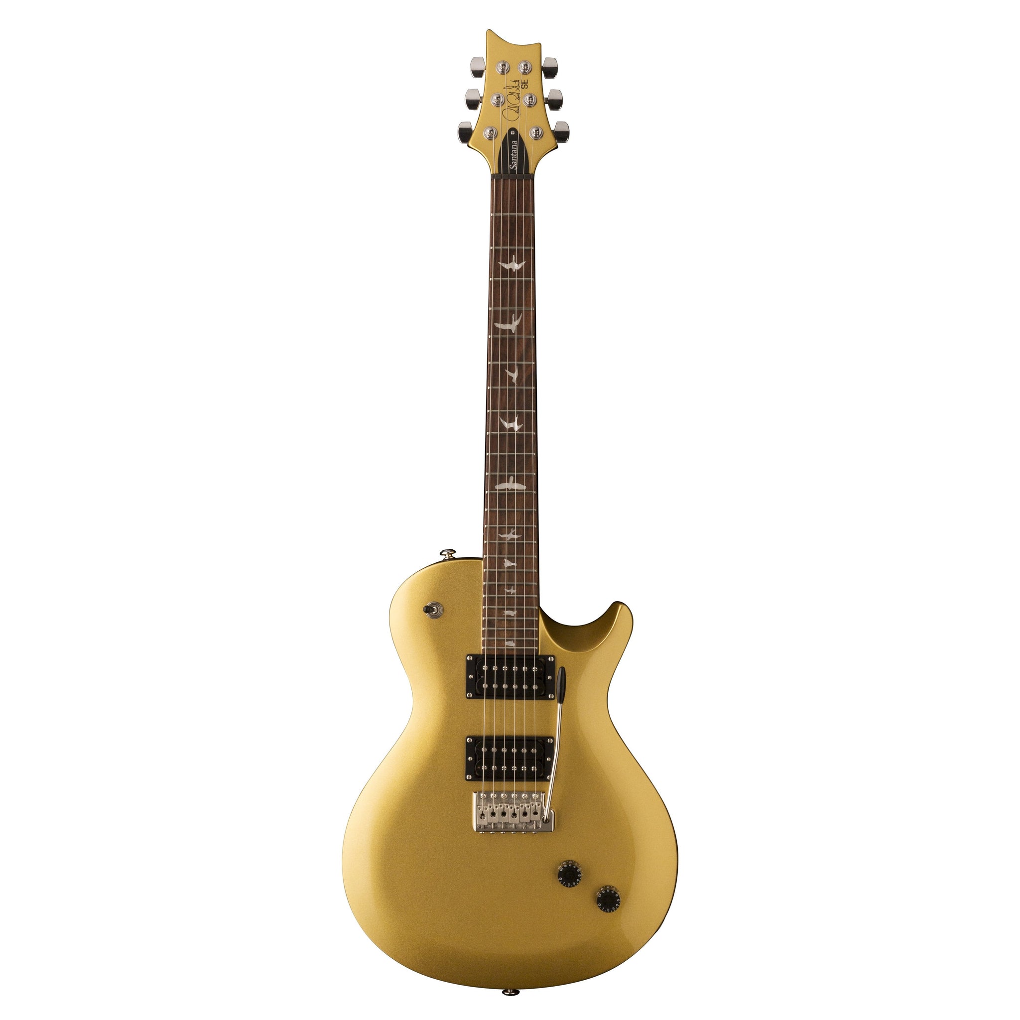 Paul Reed Smith SS-EC SE Santana Singlecut Tremolo Electric Guitar with Gig Bag-Egyptian Gold Metallic-Music World Academy