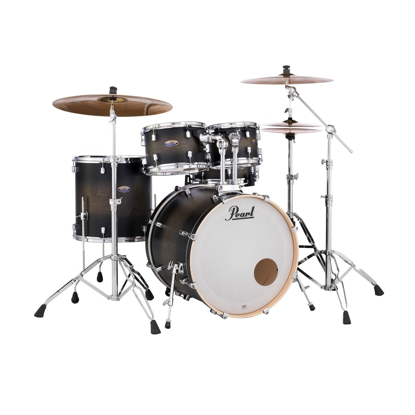 Pearl DMP925SPC262 Decade Maple 5-Piece Drum Shell Pack-Satin Black Burst-Music World Academy