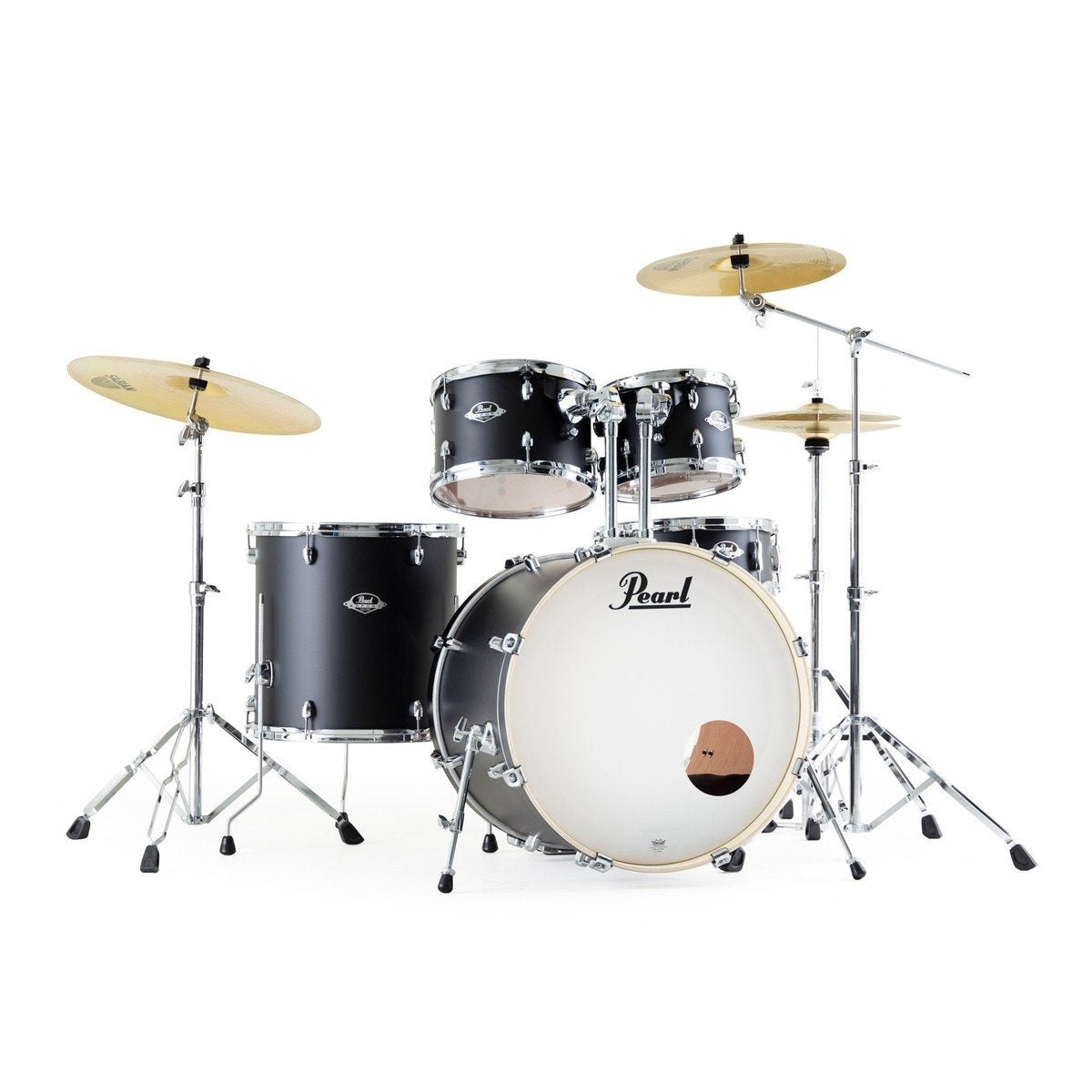 Pearl EXX725PC761 Export Series 5-Piece Drum Shell Pack-Satin Shadow Black-Music World Academy