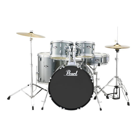 Pearl RS525SCC706 Roadshow 5-Piece Drum Set with Hardware,Throne,Cymbals-Charcoal Metallic-Music World Academy