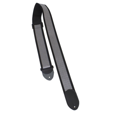 Peavey 2" Bro Ladd Nylon Web Guitar Strap-Silver/Black-Music World Academy