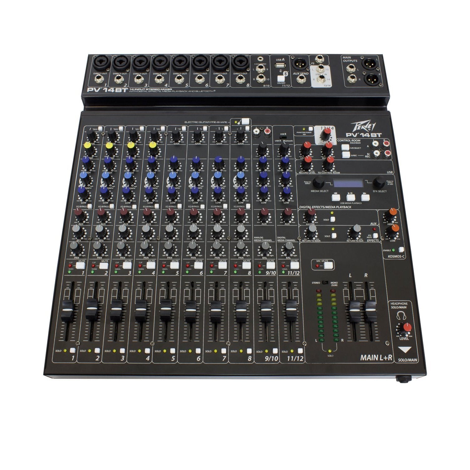 Peavey PV-14-BT 14-Input Stereo Mixer with Digital Effects and Bluetooth-Music World Academy