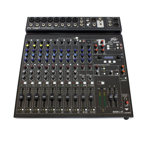 Peavey PV-14-BT 14-Input Stereo Mixer with Digital Effects and Bluetooth-Music World Academy