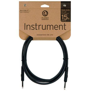 Planet Waves PW-CGT-15 Instrument Cable 1/4" Male - 1/4" Male 15ft-Music World Academy
