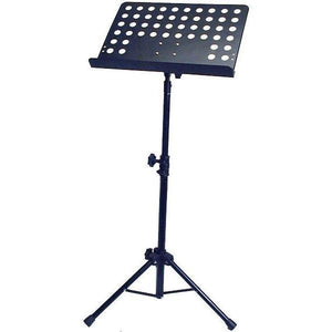 Profile MS130B Orchestra Sheet Music Stand with Holes-Black-Music World Academy