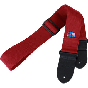 Protec POLYST-RX Guitar Strap with Pick Pocket-Red-Music World Academy