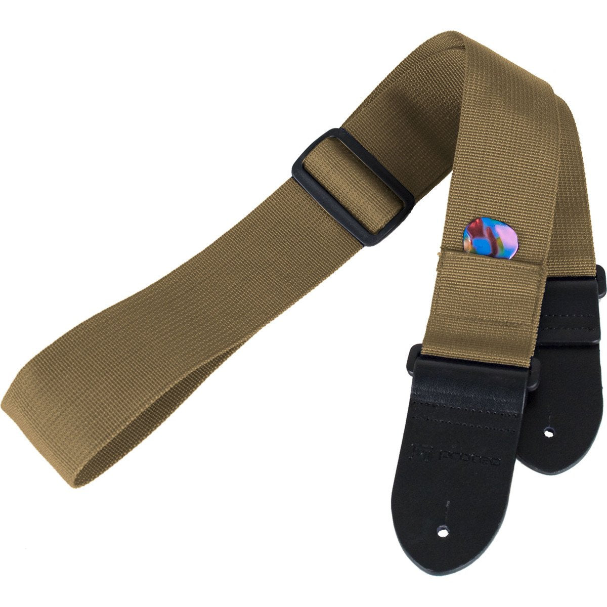 Protec POLYST-TX Guitar Strap with Pick Pocket-Tan-Music World Academy