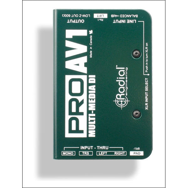 Radial Engineering PRO-AV1 Multimedia Passive Direct Box-Music World Academy