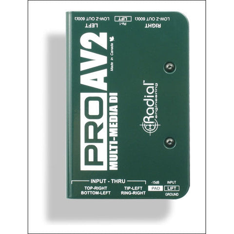 Radial Engineering PRO-AV2 Stereo Multimedia Passive Direct Box-Music World Academy