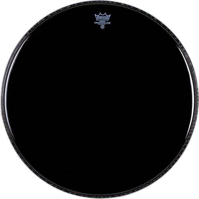 Remo P3-1022-ES Powerstroke 3 Ebony 22" with 5" Black Dynamo-Music World Academy