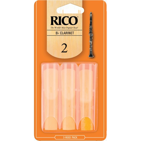 Rico RCA0320 Bb Clarinet Reeds #2 3-Pack-Music World Academy