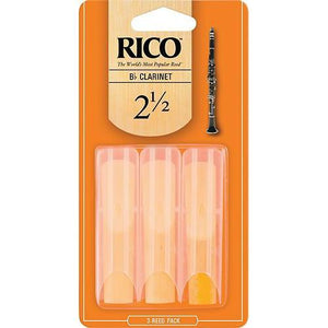 Rico RCA0325 Bb Clarinet Reeds #2-1/2 3-Pack-Music World Academy