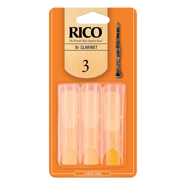 Rico RCA0330 Bb Clarinet Reeds #3 3-Pack-Music World Academy