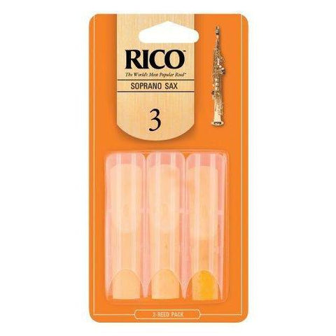 Rico RIA0330 Soprano Saxophone Reeds #3 3-Pack-Music World Academy