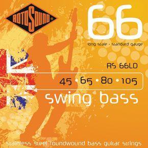 Roto Sound RS66LD Swing Bass 66 Stainless Steel Roundwound Bass Guitar Strings Standard 45-105-Music World Academy