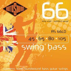 Rotosound RS66LD Swing Bass 66 Stainless Steel Roundwound Bass Guitar Strings Standard 45-105-Music World Academy