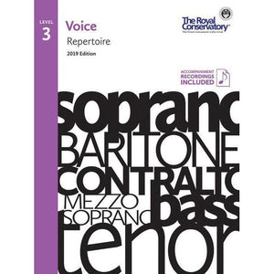 Royal Conservatory Voice Repertoire Book Level 3 with Online Access 2019 Edition-Music World Academy