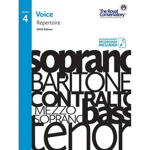 Royal Conservatory Voice Repertoire Book Level 4 with Online Access 2019 Edition-Music World Academy