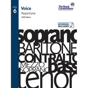 Royal Conservatory Voice Repertoire Book Level 6 with Online Access 2019 Edition-Music World Academy