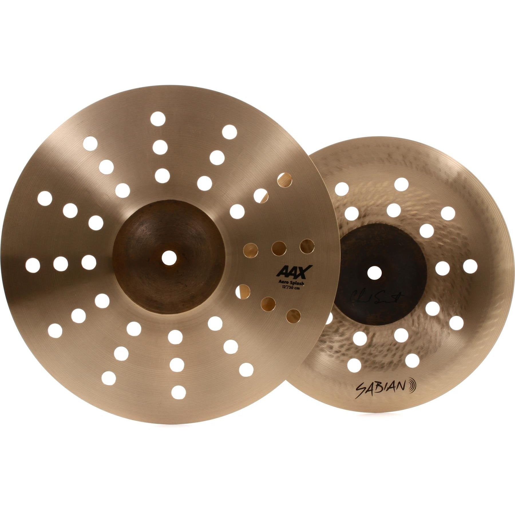 Sabian 25001SXB AAX/AA Mini Monster Stax 12" Aero Splash over 10" Mini Holy China Brilliant-Music World Academy