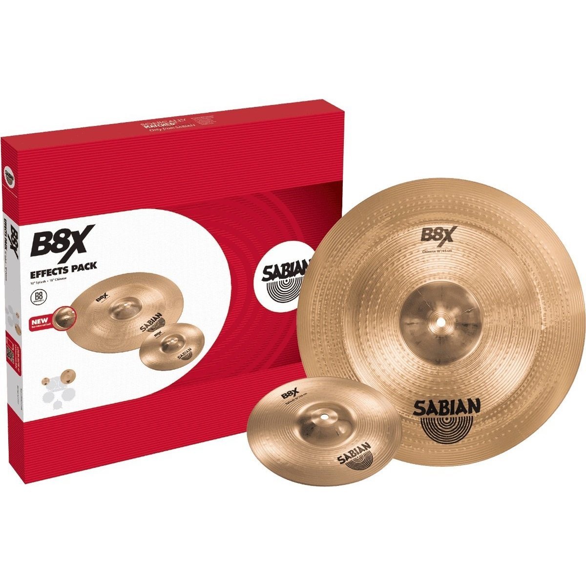 Sabian 45005X B8X Effects Cymbal Set with 10" Splash, 18" Chinese-Music World Academy