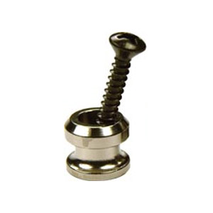 Schaller Strap Button & Screw for Security Lock System-Chrome-Music World Academy