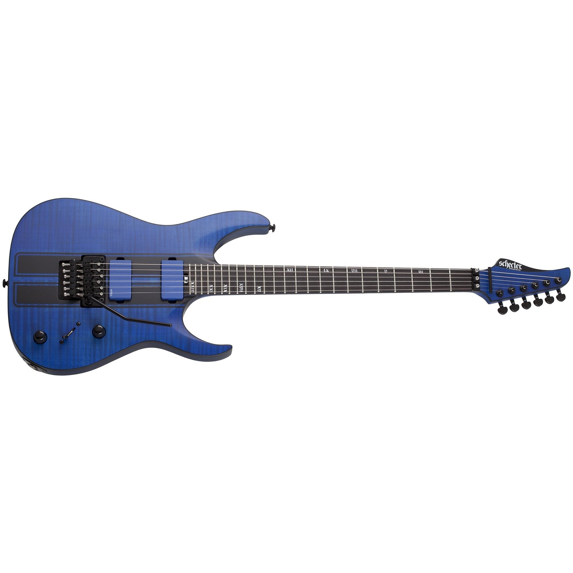 Schecter 1520-SHC Banshee GT Floyd Rose Electric Guitar-Satin Trans Blue-Music World Academy