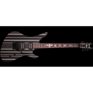 Schecter 1739-SHC SYNYSTER-STD-BLK Synyster Gates Electric Guitar-Black with Silver Stripes-Music World Academy