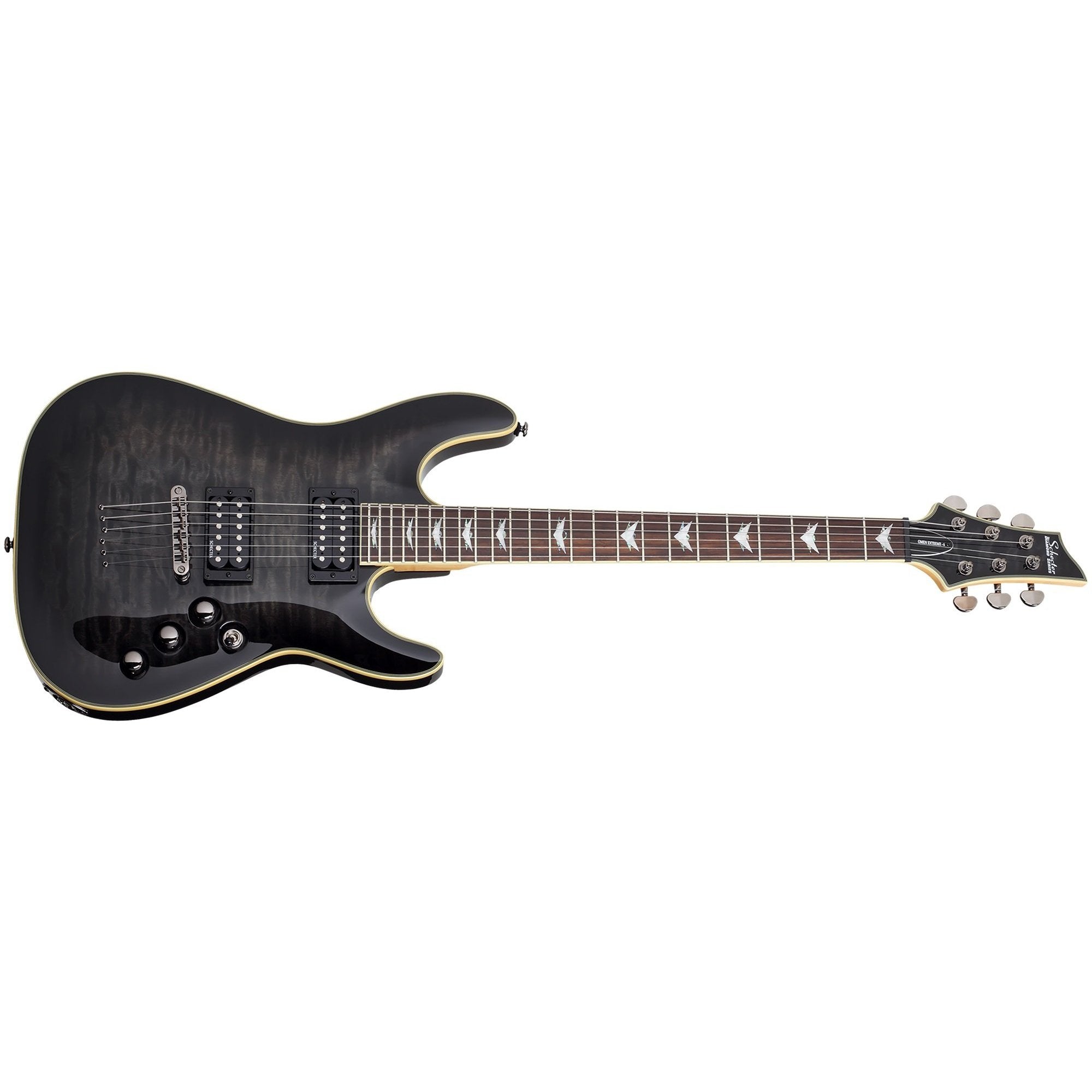 Schecter 2025-SHC Omen Extreme-6 Electric Guitar-See Through Black-Music World Academy