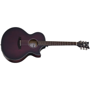 Schecter 3710 Orleans Stage Acoustic/Electric Guitar-Vampyre Red Burst Satin-Music World Academy