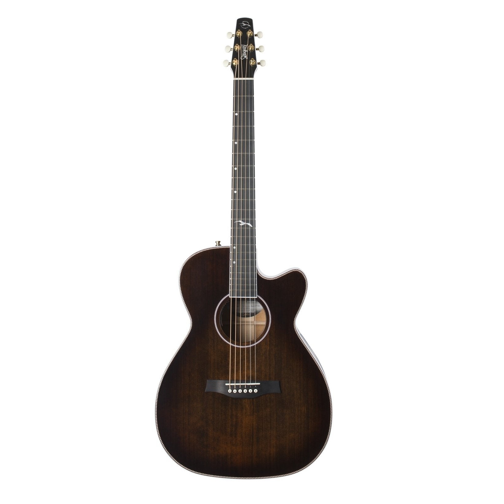 Seagull Artist Mosaic Concert Hall Acoustic/Electric Guitar with TRIC Case-Bourbon Burst (Discontinued)-Music World Academy