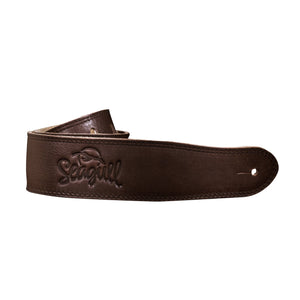 Seagull Hollywood Series Leather Guitar Strap-Brown-Music World Academy
