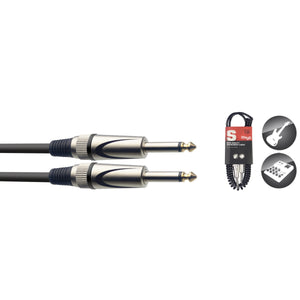 Stagg SGCC3DL Instrument Cable Coiled 1/4" Male-1/4" Male 10ft-Music World Academy